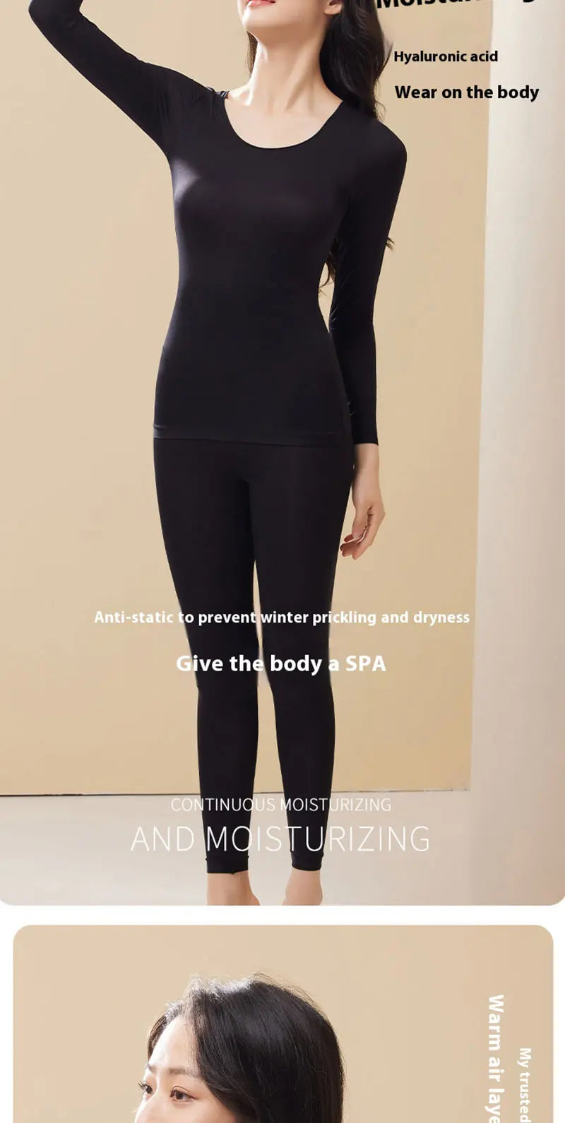 Sous-vêtement thermique femme vêtements d'hiver sans couture épais Double couche Lingerie chaude femmes ensemble de vêtements thermiques femme 2 pièces