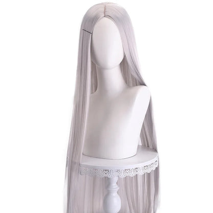 40 inch colored anime long straight center split bangs women's synthetic wig suitable for holiday parties, Halloween ball role-p