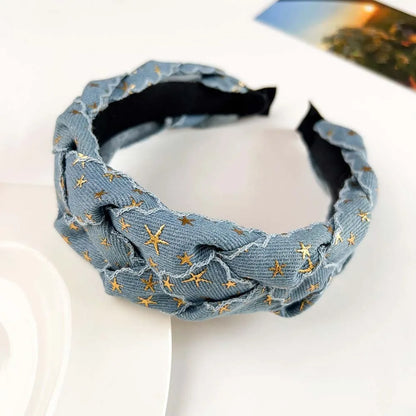 Bandeau de Cowboy en tissu Denim, coiffure de Style coréen, cerceau pour cheveux, accessoires pour cheveux, couvre-chef, bandeau noué en Denim, quotidien