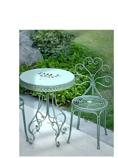 Table d'extérieur en fer européen, balcon de cour, table de terrasse, conception de dentelle, meubles de jardin, décoration de la maison, petite table basse