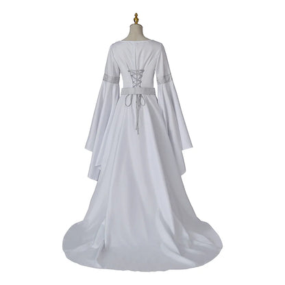 Galadriel Cosplay Costume Dress Elf Queen Outfits Halloween Carnival Suit Party Clothes For Women Role Play Ball Gown