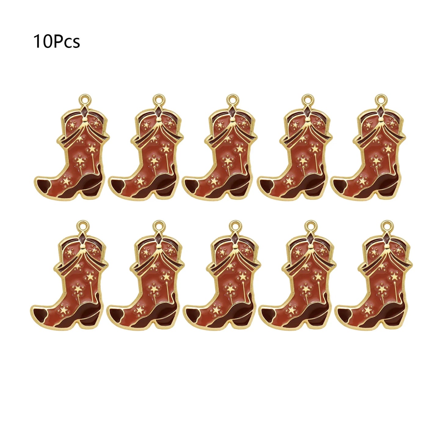 Western Cowboy Pendant DIY Handmade Making Jewelry for Earrings Bracelet Necklace Enamel Cowgirl Hat Boots Charms Accessories