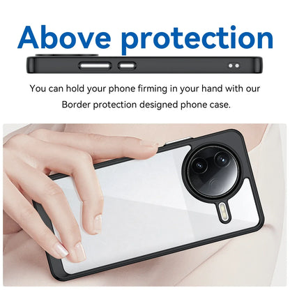 Soft border + hard Acrylic back Coque Fundas coverage Case For Xiaomi ( Redmi K80 / Poco F7 Pro ) Clear covers ????? Phone Cases