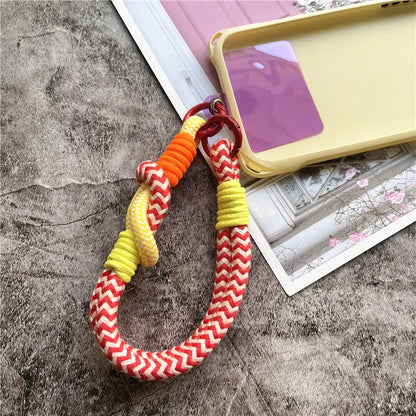 Cell Phone Wrist Strap With Patch Bracelet Telephone Lanyard Small Fresh Smartphone Strap Bag Cellular Pendant Premium Keychain