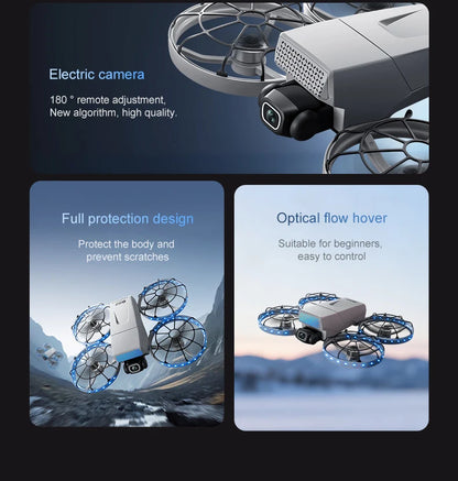 Drones 4k professionnel 10km flux optique sans brosse pliant double miroir photographie aérienne professionnelle avec drone à cardan servo