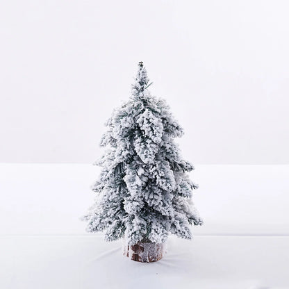 Arbre de Noël nordique de 45/60 cm, ornement d'arbre flocon de neige exquis, arbre floqué lumineux, accessoires de décoration pour le Nouvel An et les fêtes de Noël