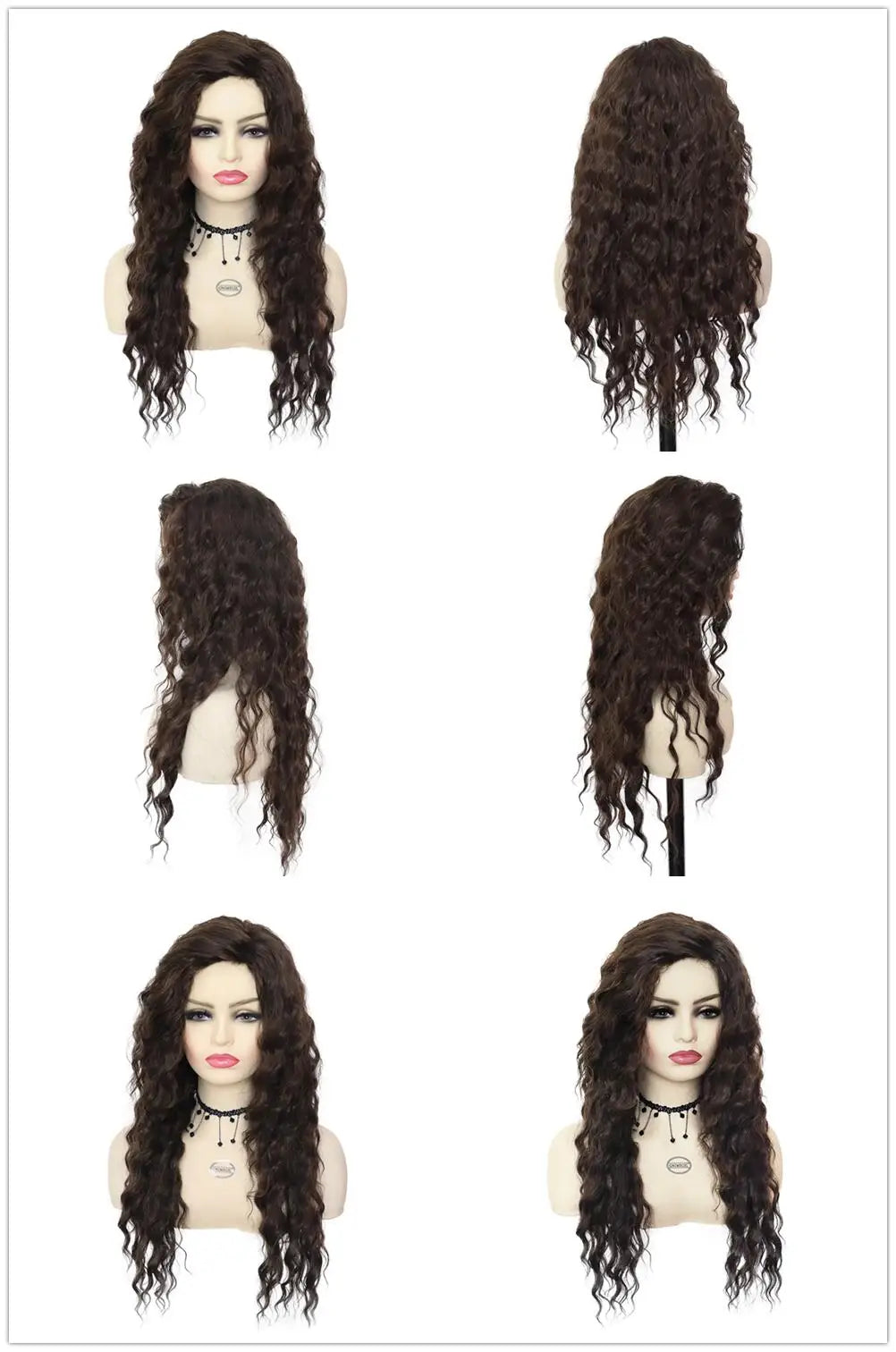 Perruque blonde bouclée cheveux synthétiques longs naturels perruques ondulées pour femmes blanches, raie libre, racines foncées, perruques ombrées, perruque ondulée tendance + autocollants
