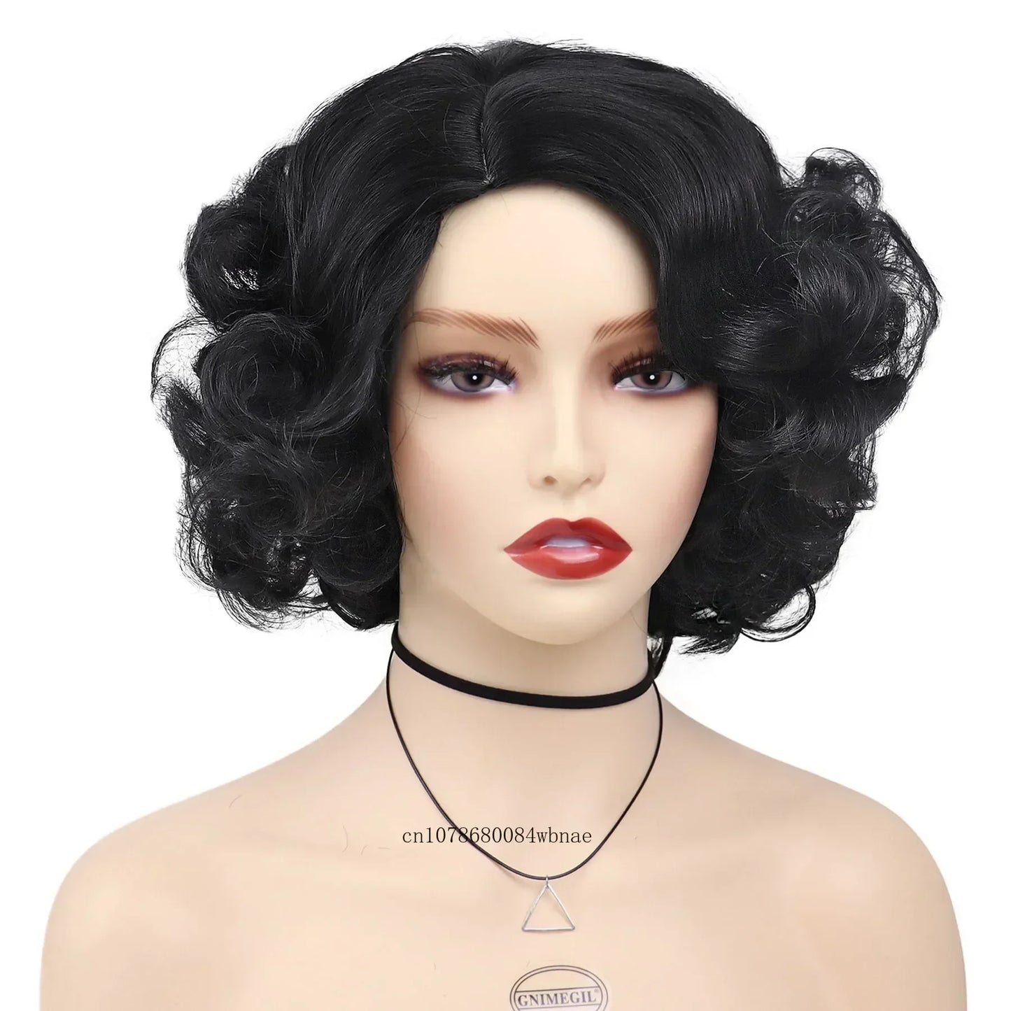 Synthetic Hair Pink Short Curly Wig for Women Big Wavy 80s Cosplay Wigs Halloween Costume Harajuku Anime Wig Natural Looking