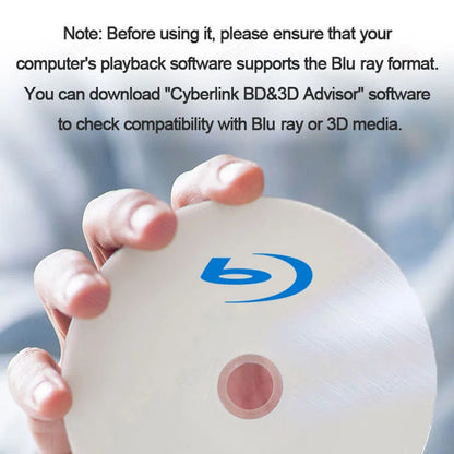 External Bluray Drive for Laptop PC BD/CD/DVD Read&Write Portable Blu ray Player Optical Drives USB 3.0 CD Burner