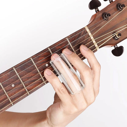 Barre coulissante de guitare 6CM, hauteur transparente, diapositives de doigt en verre pour guitare, Ukulele, Instruments à cordes, accessoires de guitare