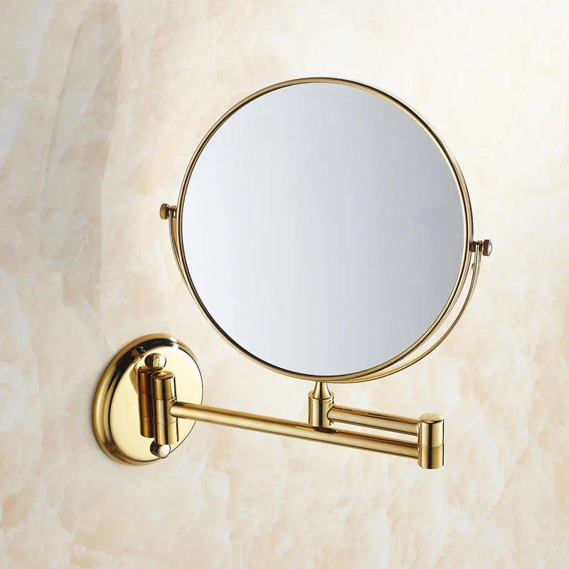 Becola 8 Pouces 3X Grossissant Mur Maquillage Miroir Recto-verso Rétractable Salle De Bain Miroir 360 Degrés Pivotant Miroir De Maquillage