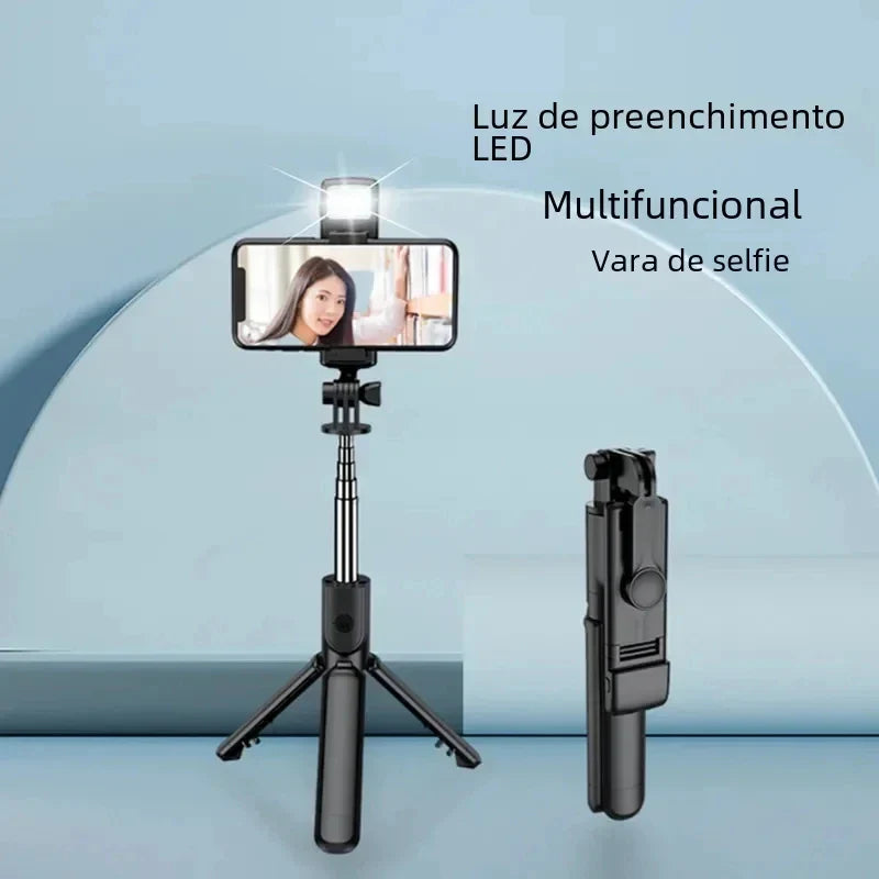 Anneau lumineux LED sans fil pour selfie, support de téléphone, trépied, lumière de remplissage, lampe à intensité variable, photographie, vidéo, trépied, streaming