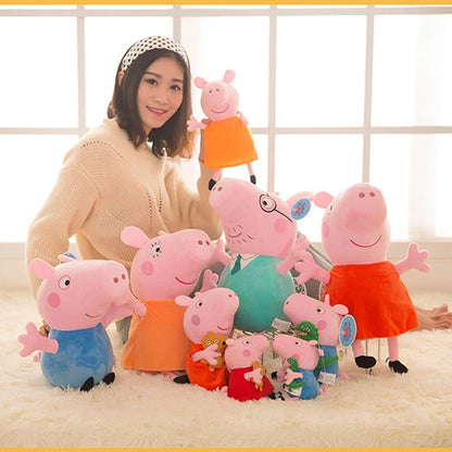 Jouets Peppa Pig 30CM Kawaii Cochonnet George Cochonnet Papa Cochonnet Maman Dessins Animés Poupées Décoration Chambre d'Enfants Coussins Oreillers Cadeaux