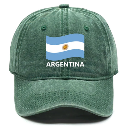 Flag Of Argentina Cowboy Hat Outdoor Casual Cotton Solid Color Adjustable Strap Baseball Cap Men Hat Sun Protect