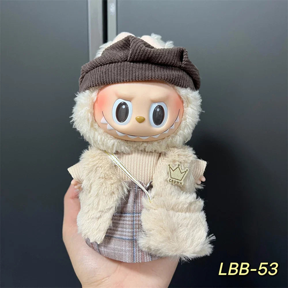 Labubu Plush Doll Clothing Accessories 17cm Labubu Different Styles Colors Styles Series Clothing Accessories Set Gifts