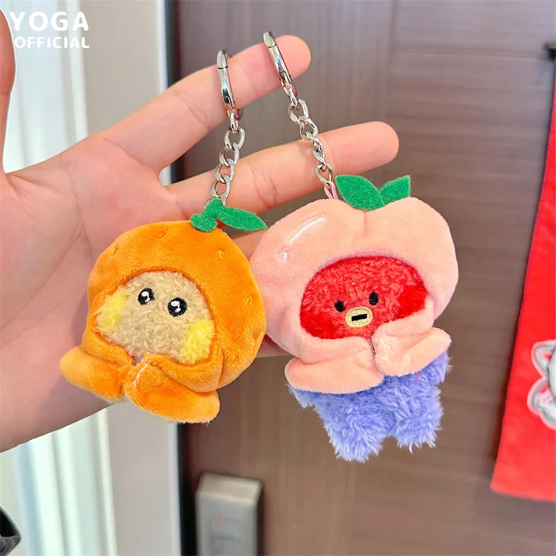 Bt21Ed Baby Fruit Series Kawaii Anime COOKY MANG Plus Keychain Cute Cartoon Plus Pendant Doll Toy Bag Accessories Girl Gift