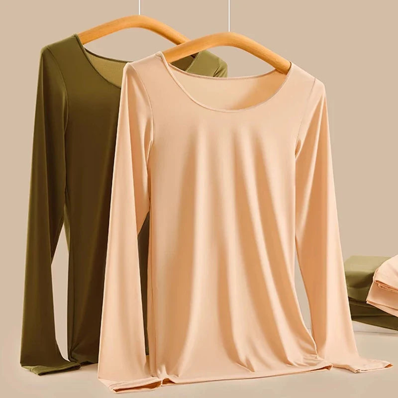 Sous-vêtement thermique femme vêtements d'hiver sans couture épais Double couche Lingerie chaude femmes ensemble de vêtements thermiques femme 2 pièces