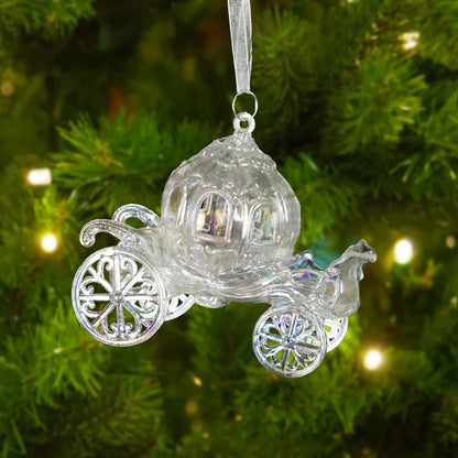 Arbre de noël Transparent flocon de neige suspendus ornements pendentif acrylique 2025 décoration de noël pour la maison cadeaux Navidad nouvel an 2026