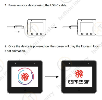 (1PC) 100% NOUVEAU ESP32-S3-BOX-3 ESP32-S3-BOX-3B AIOT Module de Kit de Développement d'Application 2.4 GHz Wi-Fi + Bluetooth 5