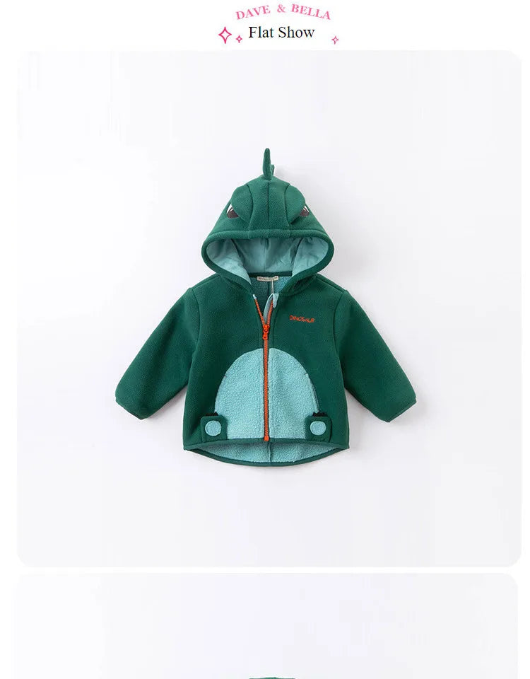 Dave Bella Cute Animal Shape Children Hoodie Cartoon Boys Girls Coat Autumn Warm Hooded Outerwear Toddler Girl Clothes DBX14462