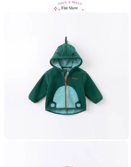 Dave Bella Cute Animal Shape Children Hoodie Cartoon Boys Girls Coat Autumn Warm Hooded Outerwear Toddler Girl Clothes DBX14462