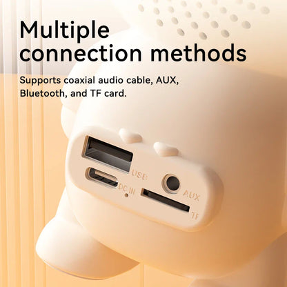 New Karaoke Speaker With Wireless Microphone Sing Bluetooth 5.3 Cute Children Gift Toy Hifi Sound Stereo Mini Audio RGB Lighting