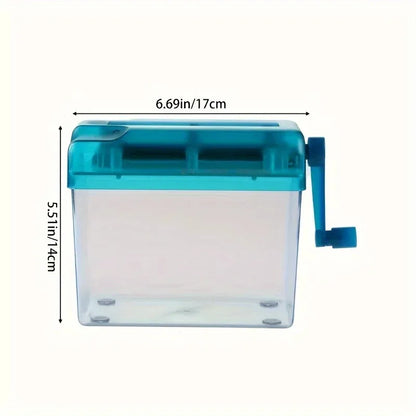 Small Hand-Cranked Shredder - Non-Electric Practical Tool for A4/A6 Paper, Household Paper Shredding Solution