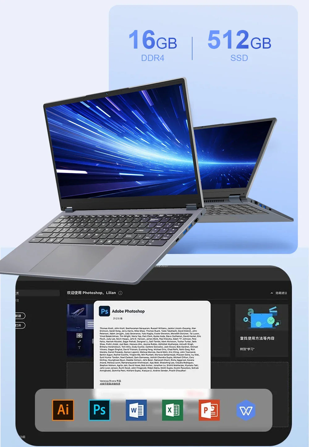 Ninkear YBOOK15 Laptop AMD Ryzen 3 3200U 15.6 Inch 360° Flip FHD IPS 1920*1080 Touchscreen 16G+512GB Backlit Keyboard Windows 11