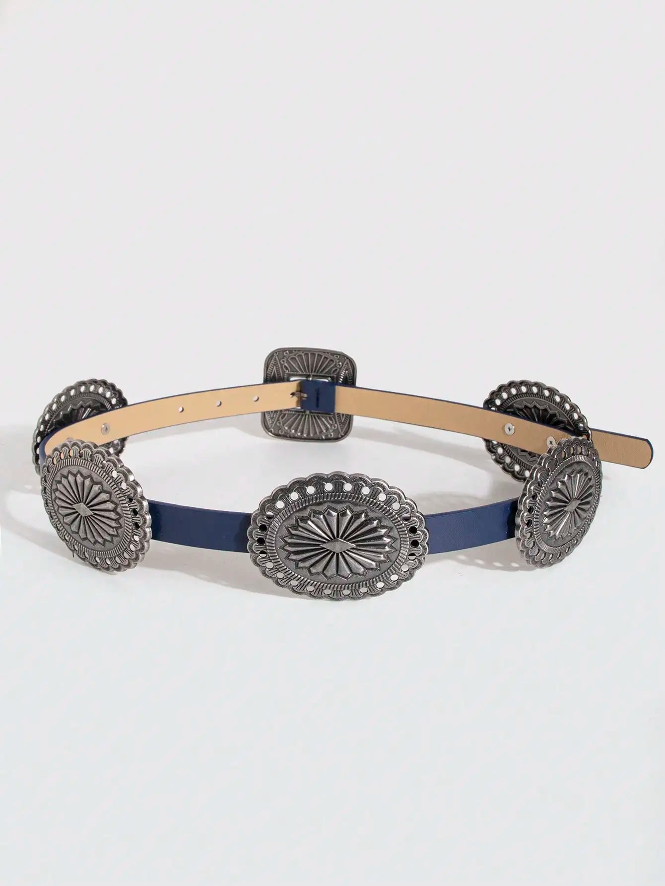 Ceinture robuste en métal sculpté pour femmes, 1 pièce, Style Punk, accessoire Cowboy Cowgirl, Boho