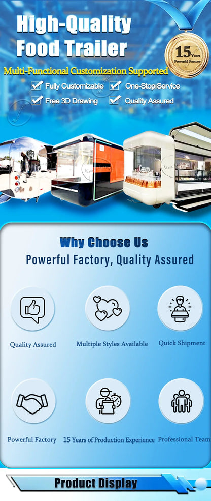 Outdoor Food Trailer for Sale Convenient Flexible Durable Catering Kitchen Trailers Commercial Grade Mobile Kitchen