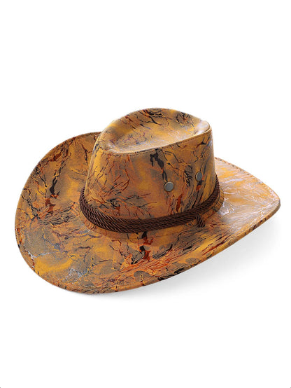 Nouveau chapeau de cowboy occidental vintage pour homme, dame gentleman, cow-girl, avec bord large en cuir, cloche, chapeau d'église, Sombrero Hombre
