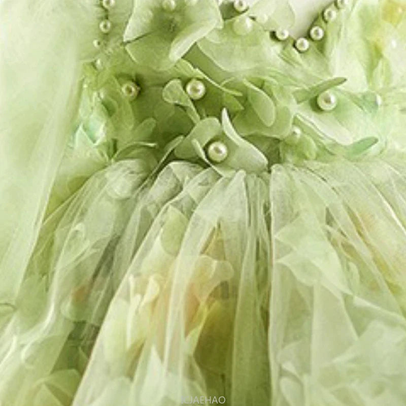Girls' Floral Evening Dress Toddler Birthday Princess Outfit Christening Clothes Costume First Year Children's Dresses