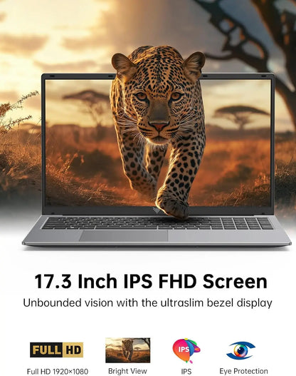 ACEMAGIC Ordinateur portable 17,3" FHD Intel Alder Lake N97 16 Go RAM 512 Go SSD Windows 11 Pro PC portable convertible à 180° Wifi5 BT5.0