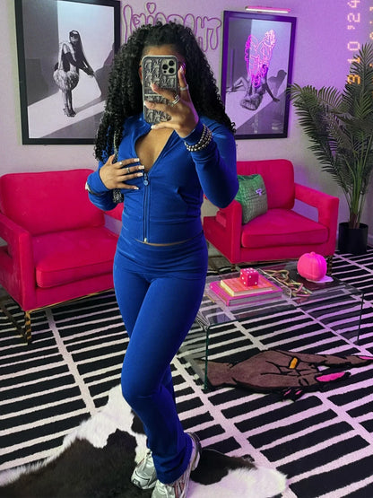 Ensembles 2 pièces FAGADOER automne hiver pour femmes Tenue décontractée Hauts courts à fermeture éclair et poche + Pantalons leggings taille haute Survêtements de jogging Streetwear