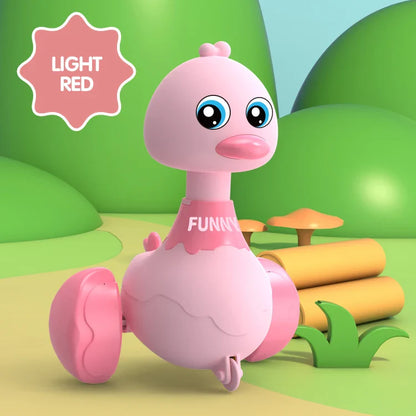 Balançoire de Bébé Jouet Canard Dessin Animé Véhicules à Pousser Jouets Animaux à Glissement Inertie Voitures à Retractation Jouets d'Éducation Précoce pour Tout-Petits Garçons Filles