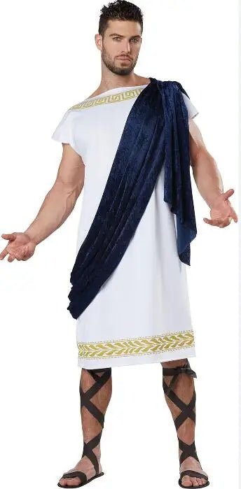 Halloween Homme Toge grecque antique Rome Guerrier spartiate Costume de cosplay Mythologie Dieu Déguisement