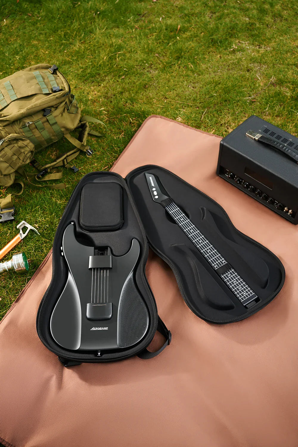 AeroBand – guitare électrique détachable, corde en Silicone indolore, tout-en-un, 9 Styles sonores, basse acoustique avec port micro