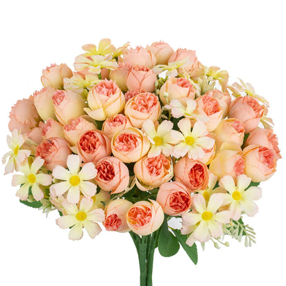 Fleurs de pivoine simulées, saint-valentin, mariage, fête des mères, Thanksgiving, décoration de jardin intérieure et extérieure de printemps