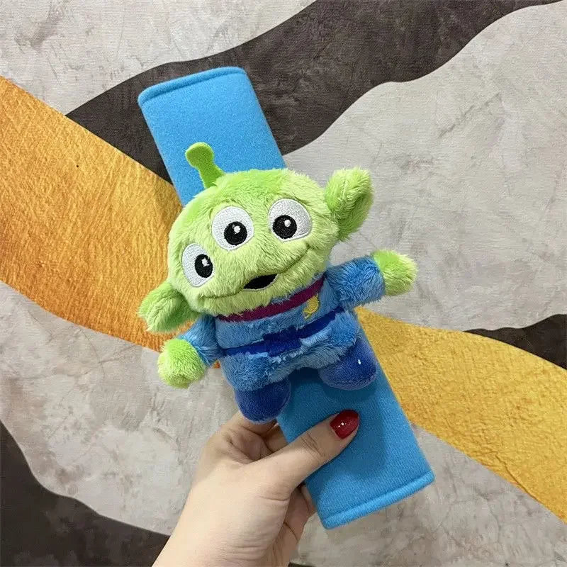 Stitch Angel Men's and Women's Car Seat Belts Cute Kawaii Personalized Creative Cartoon Doll Plush Car Decorative Shoulder Cover