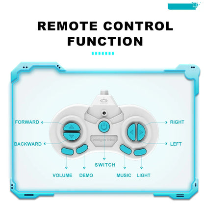 Ebo Robot jouets Robot RC Rechargeable pour enfants garçons et filles jouet télécommandé avec musique et yeux LED cadeau pour enfants