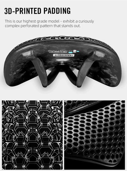 RYET vélo selle en carbone 3D selle imprimée 140mm 7x9mm Rail rond super léger route vtt course vélo siège selles coussin pièces