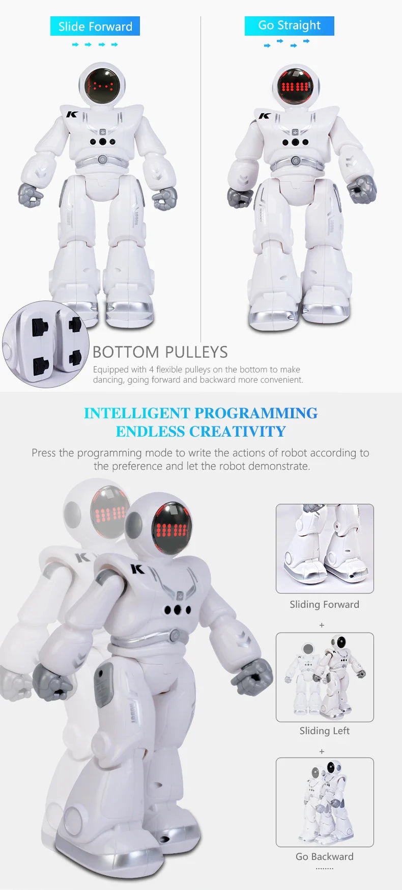 JJRC-Robot R18 avec pigments rc, présentation automatique, robot intelligent rc, capteur de geste, robots intelligents, jouets pour enfants, cadeau