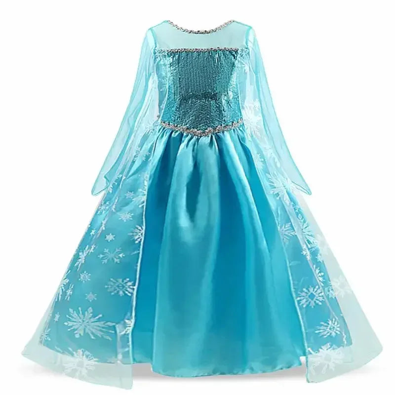 Robe Elsa pour filles de 3 à 10 ans, robe de princesse Elsa pour anniversaire, carnaval, Pâques, Halloween, fête, cosplay, costume pour filles