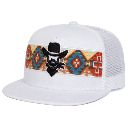 Unisex Western cowboy embroidery Hip-hop Net Hats Spring Summer Outdoor Adjustable Casual Baseball Caps Sunscreen Hat Sports Cap