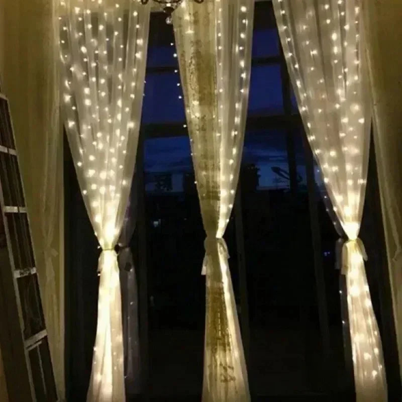 Rideau USB LED guirlandes lumineuses 3/4/6M télécommande chambre vacances mariage anniversaire noël décoration fée guirlande lampe