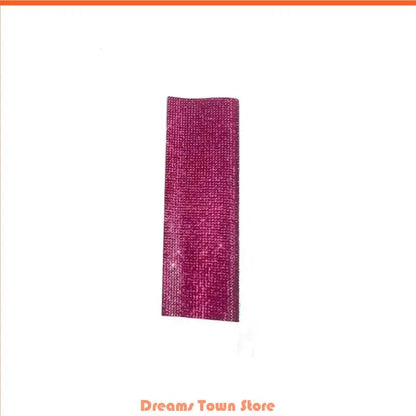 Decorative protective cover for microphone, adorned with rhinestones and sequins, compatible with 90% of portable wireless microphones used in KTVs and bars.