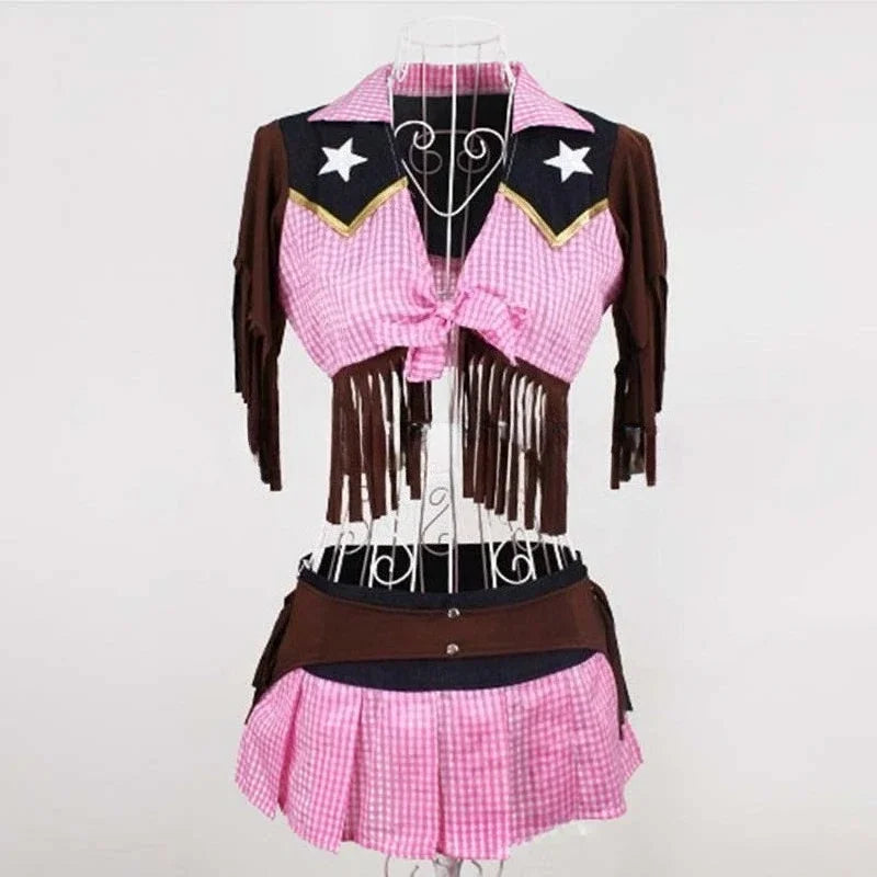 2025 Déguisement d'Halloween de cow-girl rose pour adulte, tenue de cirque, bal masqué d'Halloween, costume de