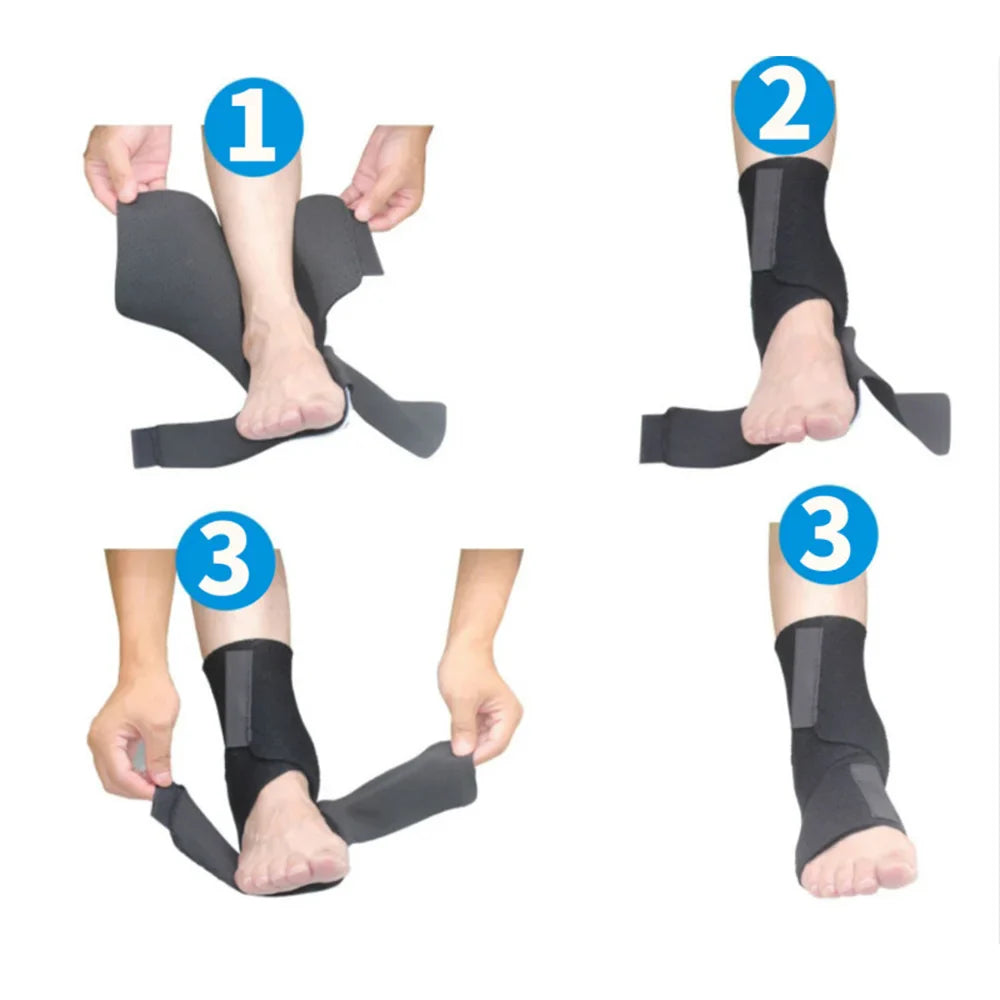 Attelle de pied réglable, orthèse de rinçage, partenaires articulaires, bandes de protection, soutien sportif, hémiplégie, équipement génital