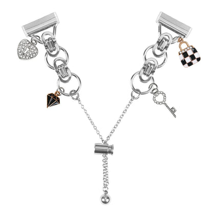 Metal Bracelet Charm Strap Compatible with  Fitbit Versa 3/Versa 4 Fashion Watches Decorations for Fitbit Sense/sense 2