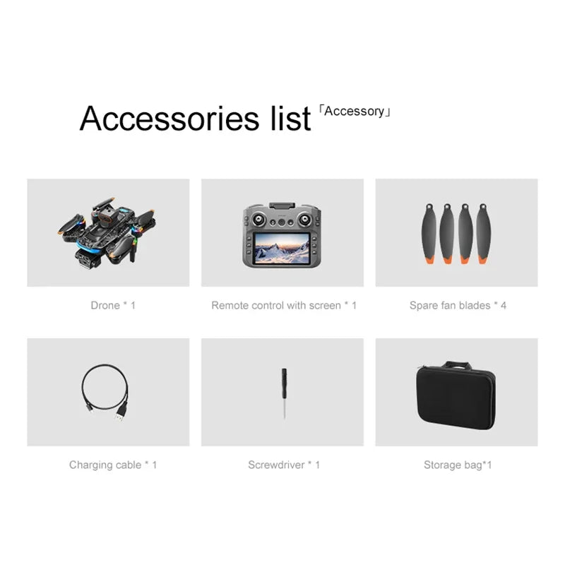 Xiaomi A14 pro Max Drone 8k HD double caméra GPS sans brosse flux optique évitement d'obstacles 4.5 pouces grand écran Uav Rc 20000m nouveau